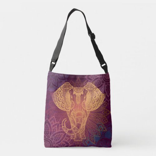 Mandala Elephant Crossbody Bag