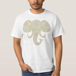 Mandala Elephant Head Design T-Shirt