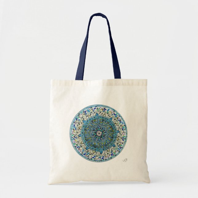 Mandala Essência Floral Tote Bag (Front)