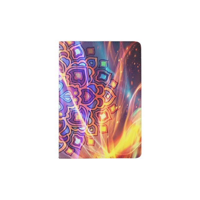 Mandala Fire and Ice Diversity Passport Holder (Front)