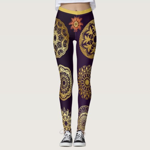 Mandala Fire Medallions Leggings