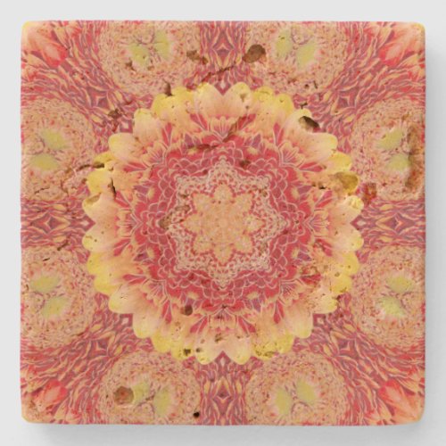 Mandala Fire Stone Coaster