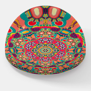 Mandala Floral Psychedelic Retro Hippie Millefiori Paperweight