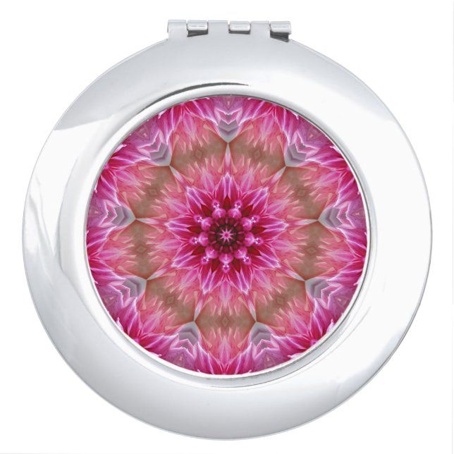 Mandala Floral Trippy Psychedelics Hippie  Compact Mirror (Front)