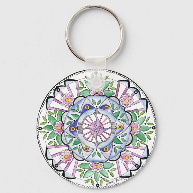 Mandala Floribunda Keychain (Front)