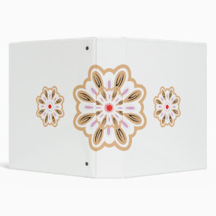 Mandala Flower Art Print Boho Decor 3 Ring Binder