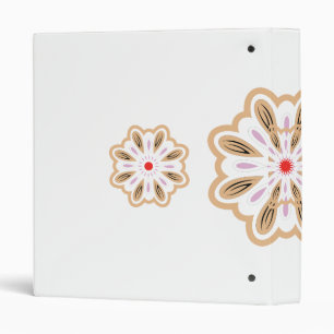 Mandala Flower Art Print Boho Decor 3 Ring Binder