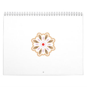 Mandala Flower Art Print Boho Decor Calendar