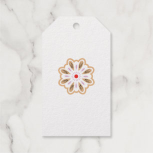 Mandala Flower Art Print   Boho Decor Foil Gift Tags