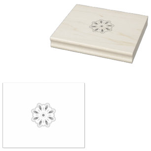 Mandala Flower Art Print   Boho Decor Rubber Stamp