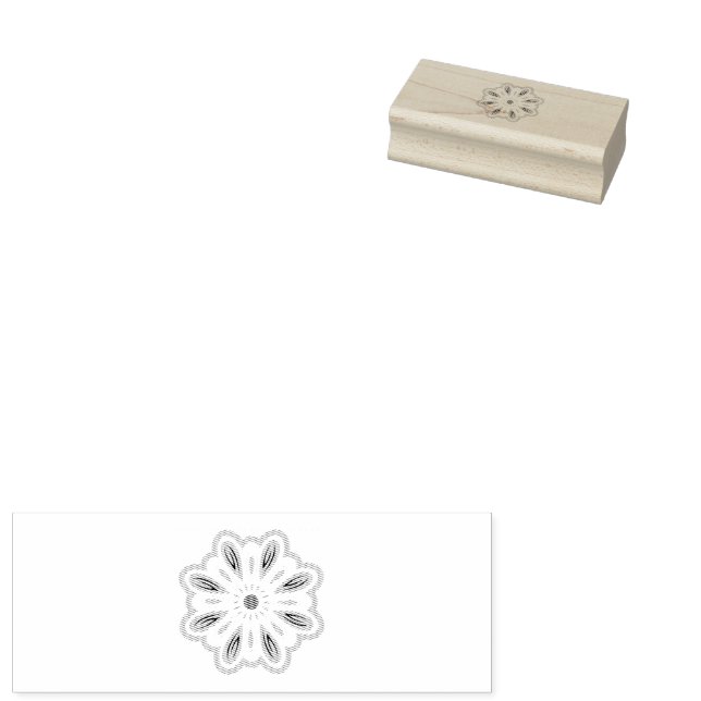 Mandala Flower Art Print | Boho Decor Rubber Stamp (Stamped)