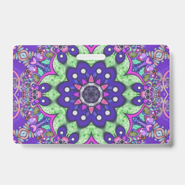  Mandala flower  Badge (Front)
