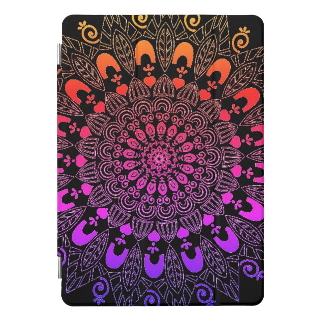 Mandala Flower Design Sketch Art iPad Pro Cover (Front)