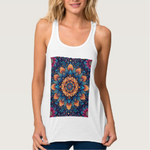 Mandala Flower Digital Art Style-23907. Tank Top