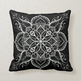 Mandala flower extended throw pillow