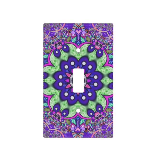  Mandala flower  Light Switch Cover (Front)