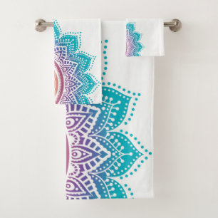 Mandala Flower of life Bath Towel Set