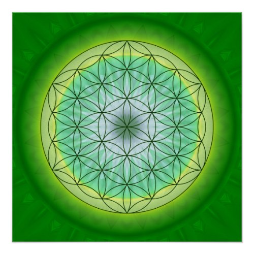 Mandala flower of life no 3 designed by Tutti Poster