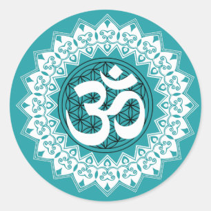 Mandala Flower of Life OM Sticker