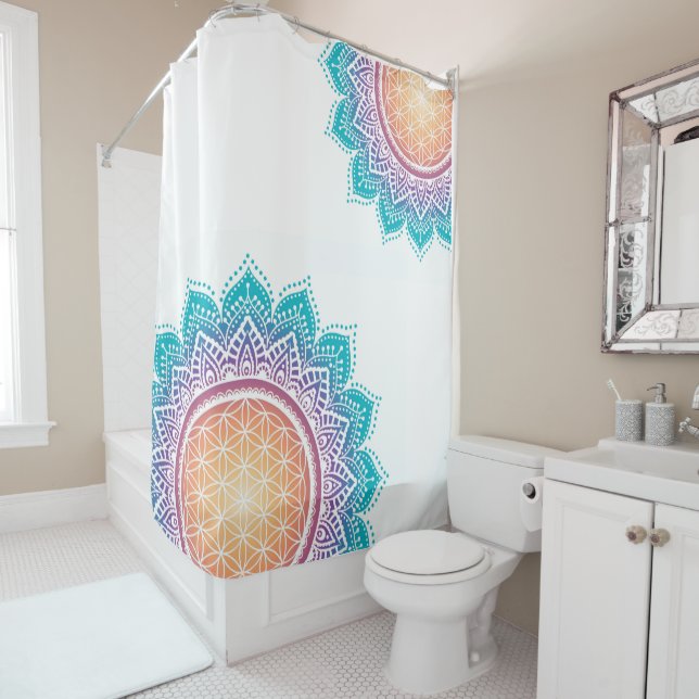 Mandala Flower of life Shower Curtain (In Situ)