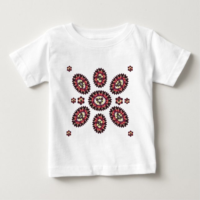 Mandala Flower Pattern Baby T-Shirt (Front)