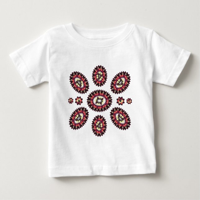 Mandala Flower Pattern Baby T-Shirt (Front)