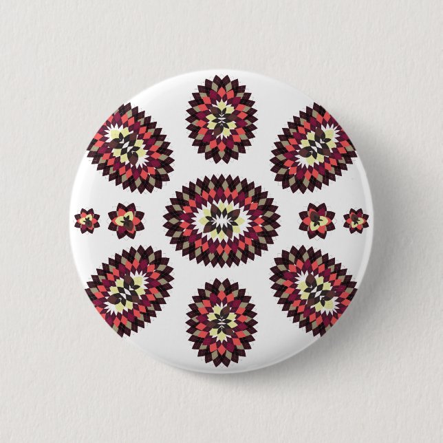 Mandala Flower Pattern Button (Front)