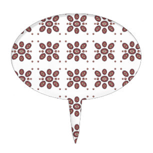 Mandala Flower Pattern Cake Topper