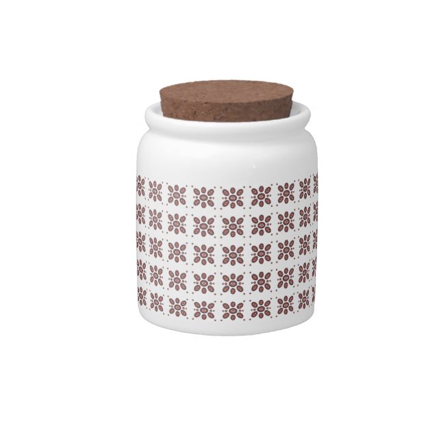 Mandala Flower Pattern Candy Jar (Front)