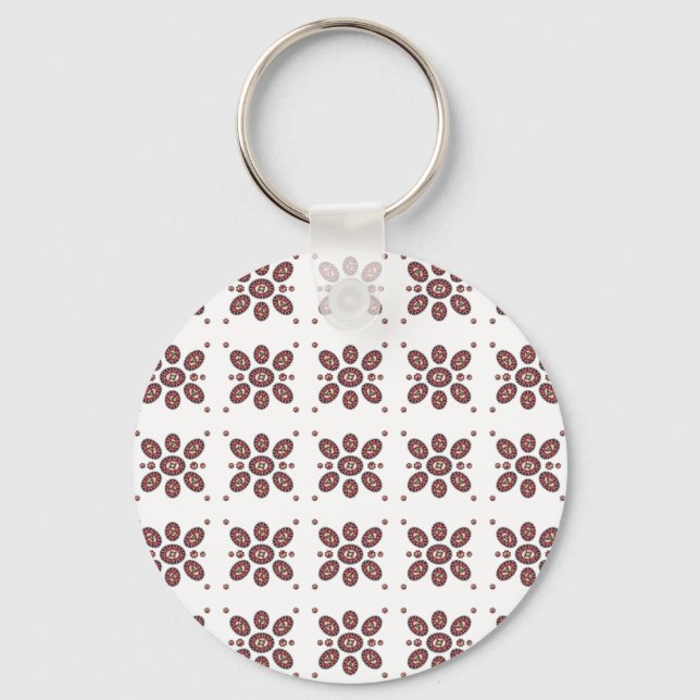 Mandala Flower Pattern Keychain (Front)