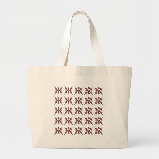 Mandala Flower Pattern Large Tote Bag (Front)