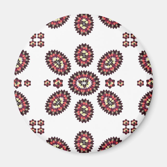 Mandala Flower Pattern Magnet (Front)