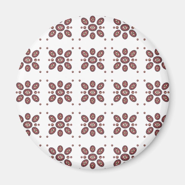 Mandala Flower Pattern Magnet (Front)