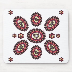 Mandala Flower Pattern Mouse Pad