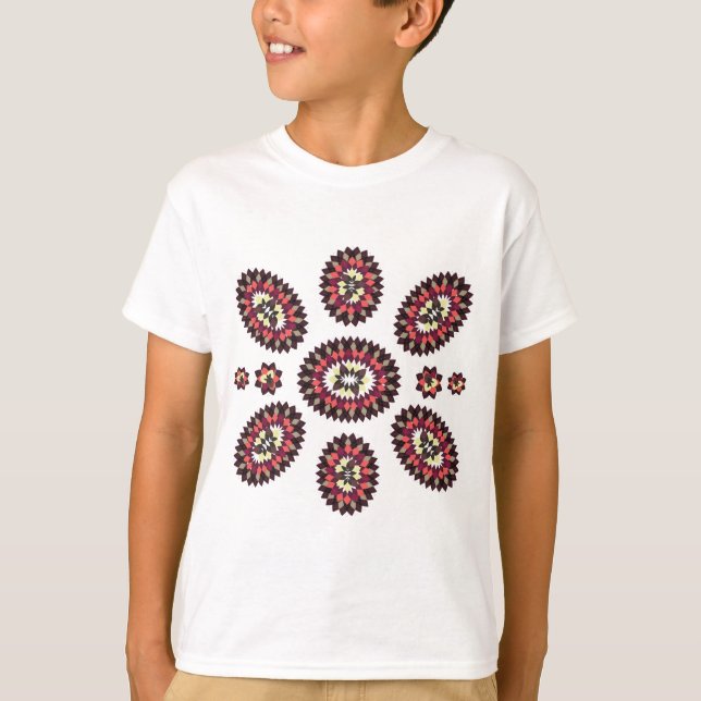 Mandala Flower Pattern T-Shirt (Front)
