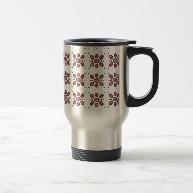 Mandala Flower Pattern Travel Mug (Right)