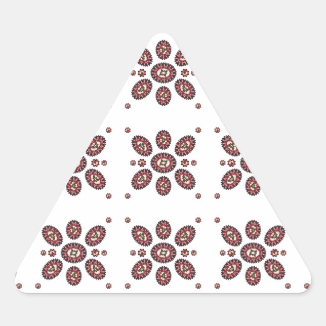 Mandala Flower Pattern Triangle Sticker (Front)