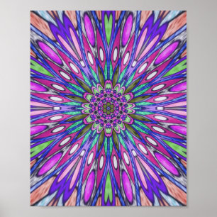 Mandala flower poster