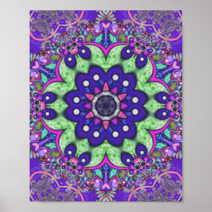 Mandala flower Poster