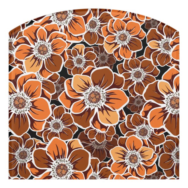 Mandala Flowers 2 Door Sign (Contour Front)