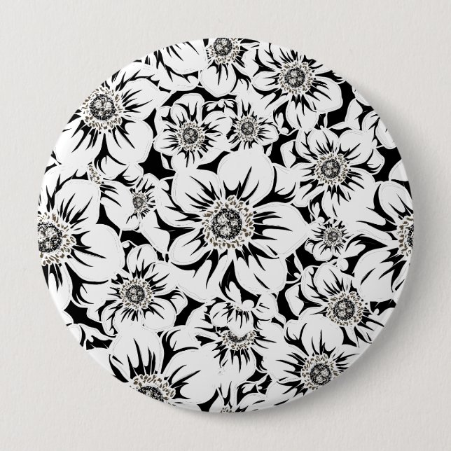 Mandala Flowers 6 Button (Front)