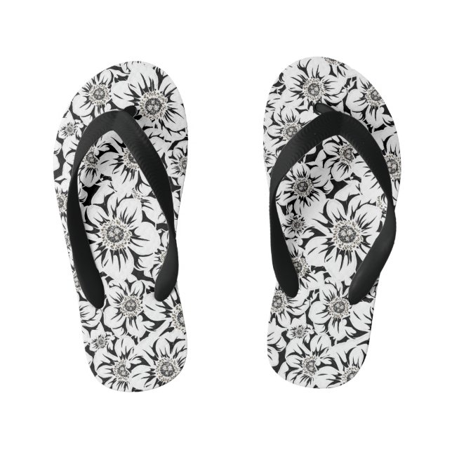 Mandala Flowers 6 Kid's Flip Flops (Footbed)