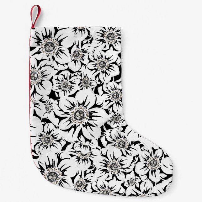 Mandala Flowers 6 Small Christmas Stocking (Front)