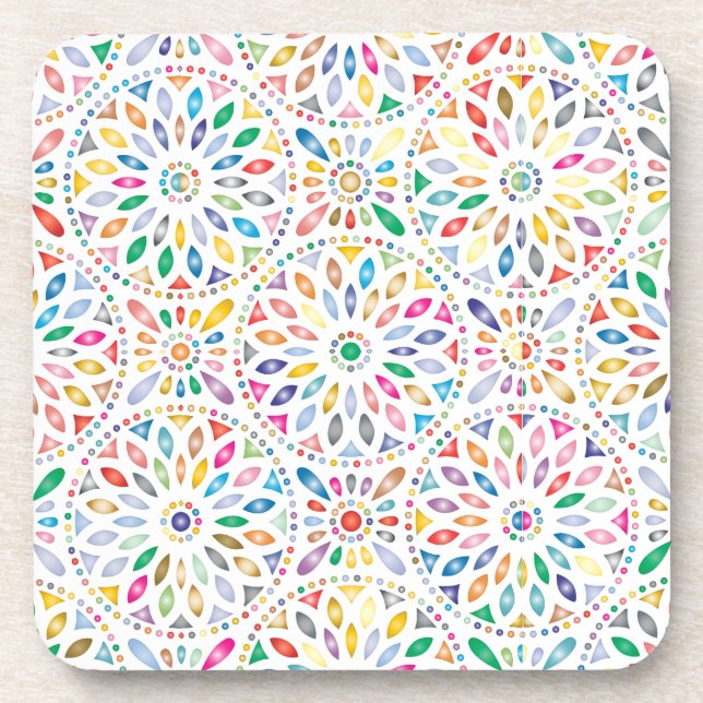 mandala flowers coaster (Front)