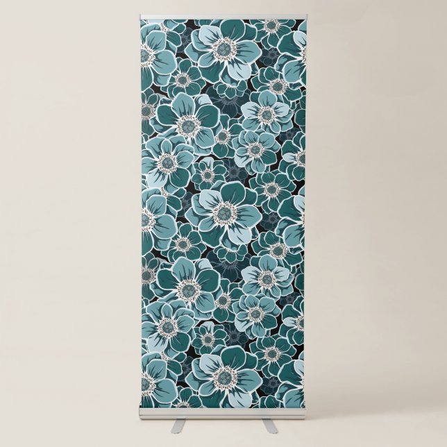 Mandala Flowers Retractable Banner (Front)