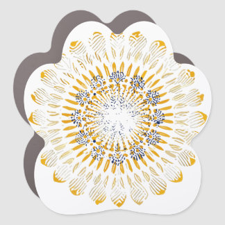 mandala Flutter christmas Car Magnet