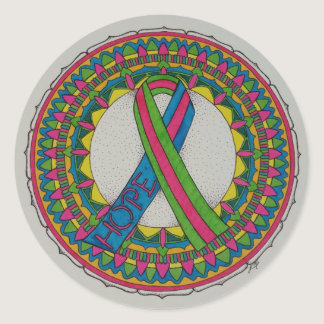 Mandala for Metastatic Breast Cancer Classic Round Sticker
