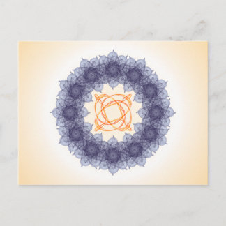 Mandala fractal composition #13 postcard