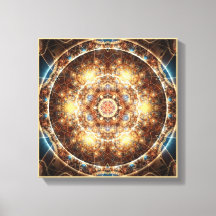 Mandala from the Heart of Change 17 Wrapped Canvas