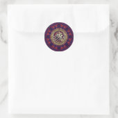 Mandala Fusion Gold Bismillah Arabic Calligraphy Classic Round Sticker (Bag)